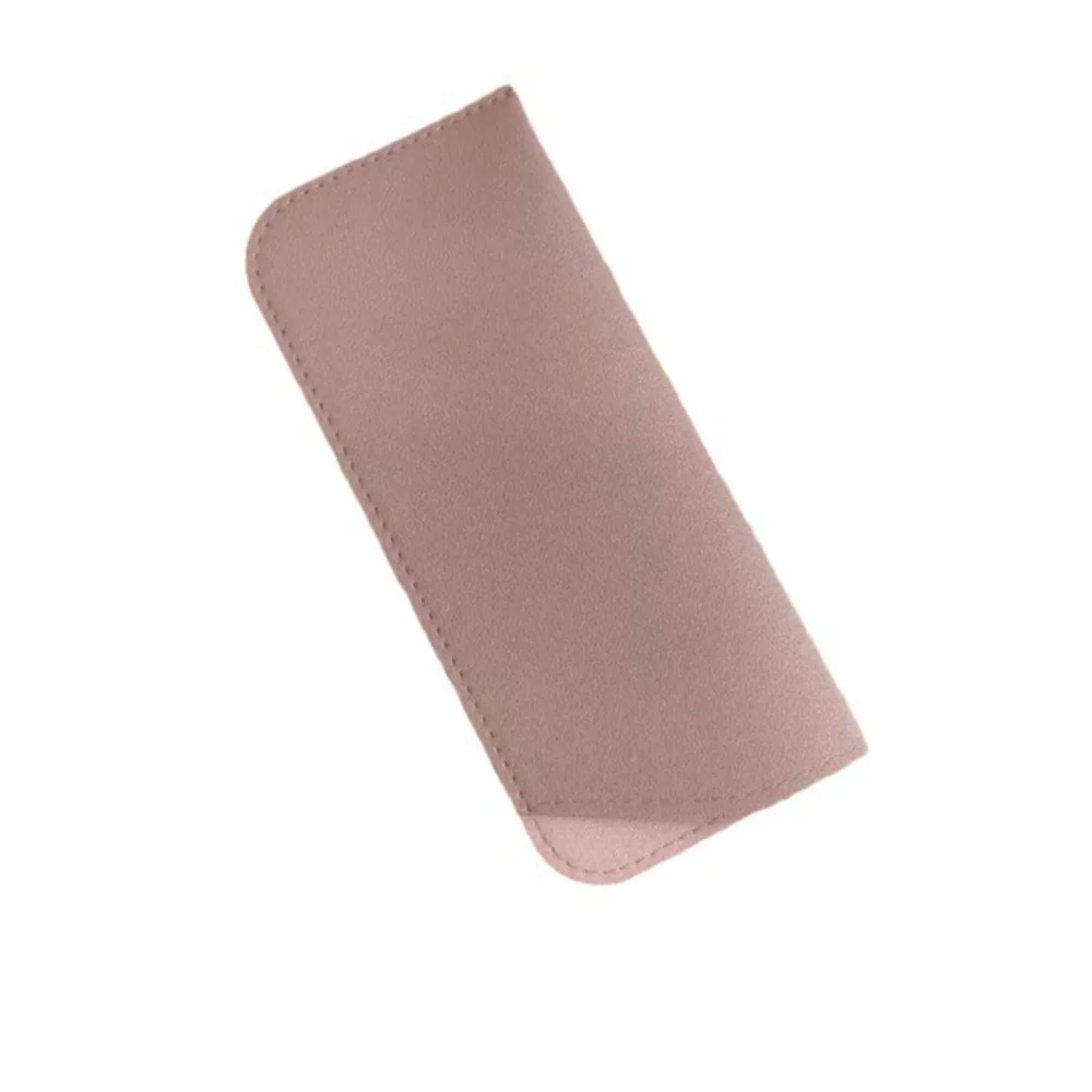 Retro PU Leather Side-Opening Glasses Pouch - Solid Color for Outdoor, School, and Office Use