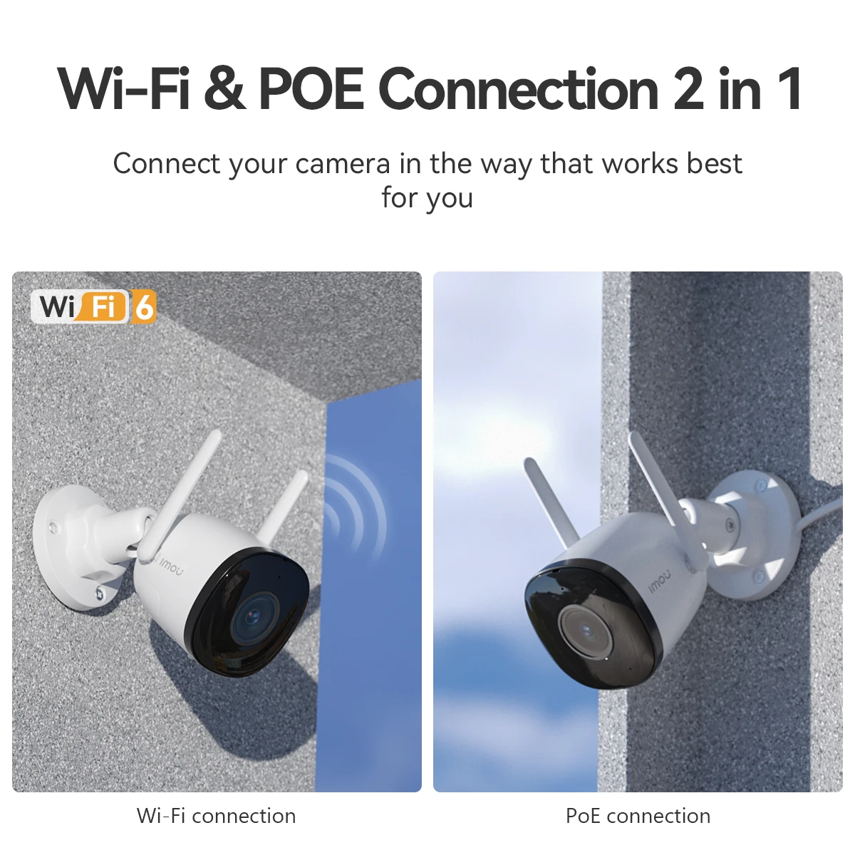 IMOU Bullet 3C 5MP 3.6MM IP Camera Outdoor WIFI Vehicle Detection IP67 Night Vision Security Protection Smart Cameras security cameras
