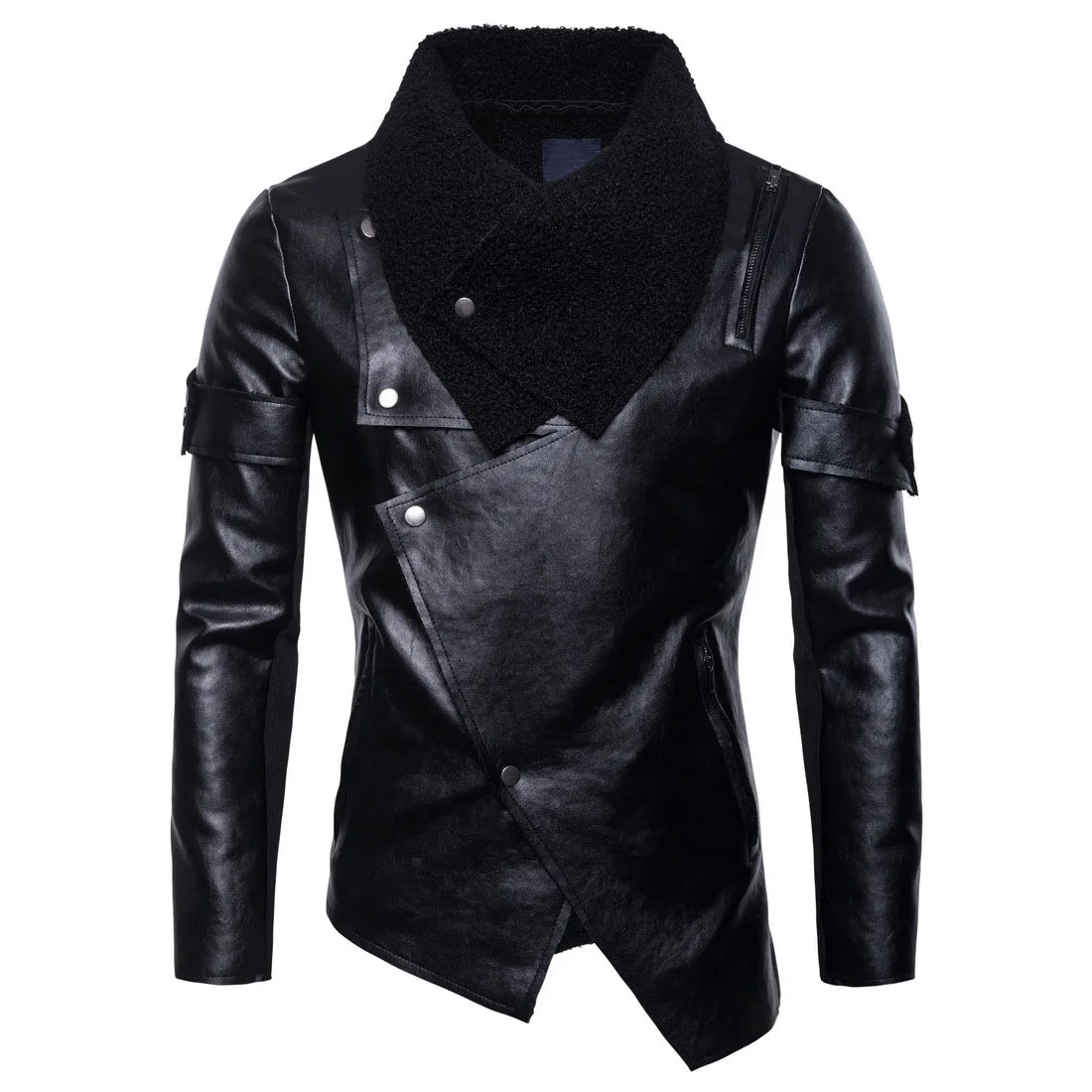 

New Casual Mens PU Leather Coats Overcoat Jackets Fashion Warm Fleece Men Flying Leather Jacket Leather Coats LC02