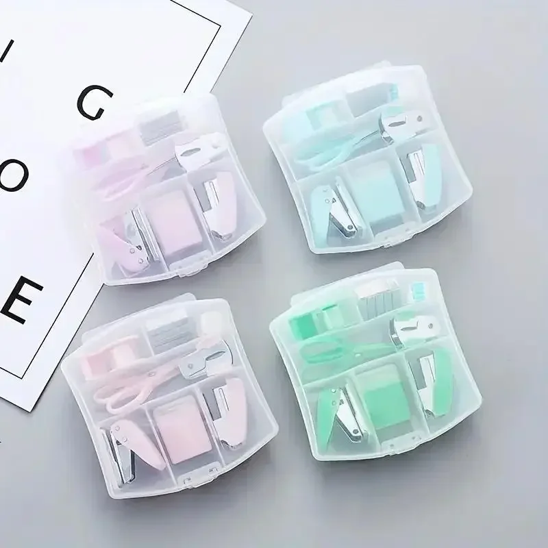Makaron Mini School Office Supply Kits Includes Stapler Scissors Staple Remover Staples Tape Dispenser