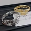 Rhinestone pave double layered snake bangle for women Snap clasp wide bangles vintage handmade elegant jewelry new in 5