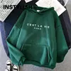 Women Casual Print Loose Hoodies Spring Long Sleeve Hooded Sweatshirt Harajuku Simple Tops Lazy Style Pullover 2023 Streetwear 4