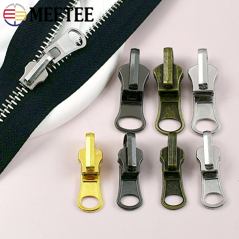 5Pcs 3# 5# Zipper Pull Double-Sided Rotary Zippers Slider For Nylon ...