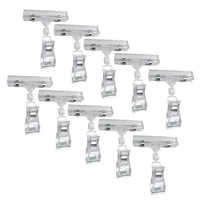 25Pcs Price Tag Holder Clear Acrylic Merchandise Sign Clips Swivel Label Rack Price Display Clips for Supermarkets Supply Store 2