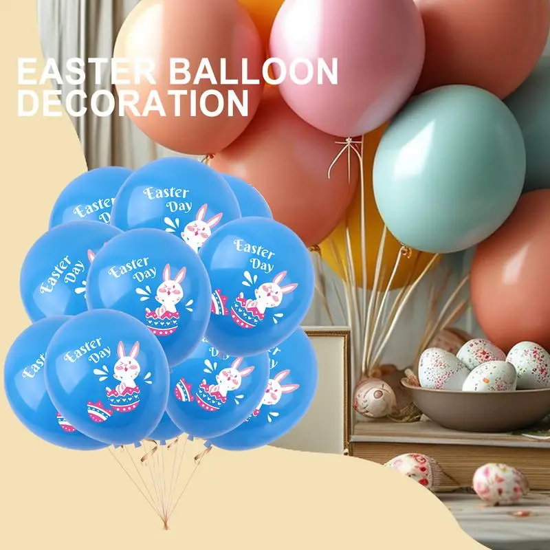 Happy Easter Balloons 100X Eggs Bunny Chick Balloon Happy Decor Themed Party Latex Party Supplies Decorations