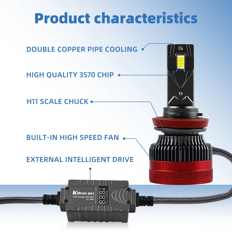 1PC/2PCS Canbus Turbo H7 LED 1:1 Size Lights Mini Head Lamp H4 HB2 9003 Car LED Headlight Bulbs H1 6500K White 12V for Cars - 34