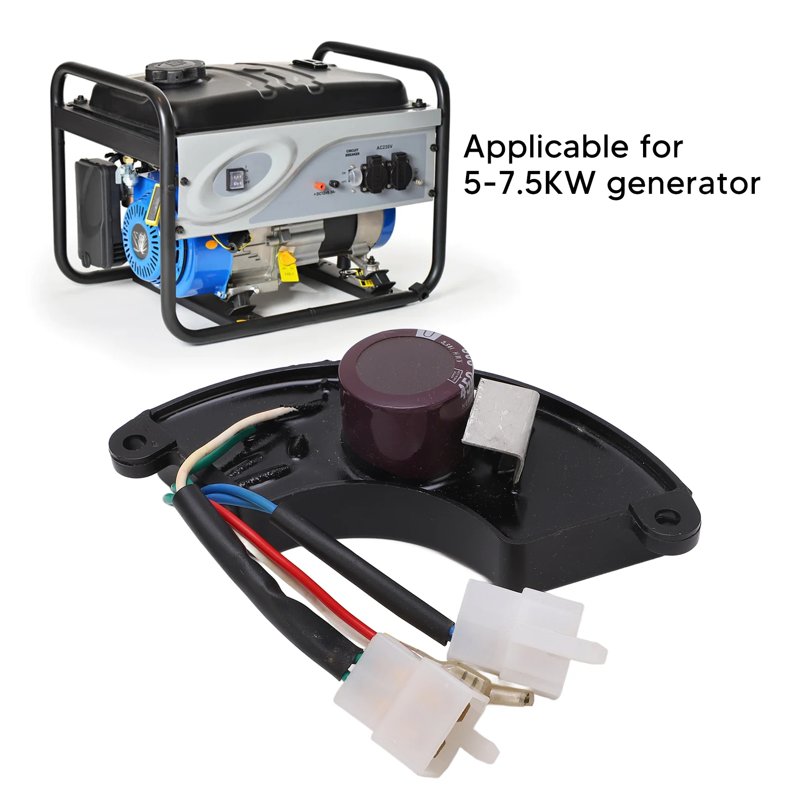 Automatische Spanningsregelaar 250V 470UF AVR voor 5-6.5KW-generator Automatische Spanningsregelaar 250V 470UF AVR voor 5-6.5KW-generator