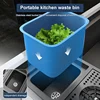 Hidden Cup Washer Sink With Cover Panel Stainless Steel Kitchen Sink With Trash Can Large Single Slot Multifunctional Wash Basin 5