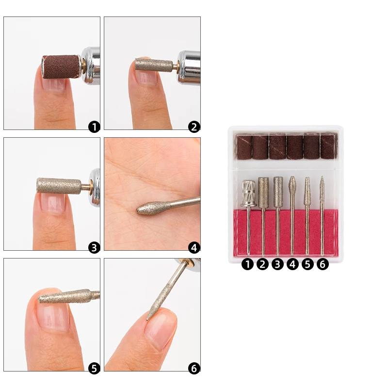 Electric Nail Polisher Drill Bits Professional Nails Grinding Polishing Dead Skin Removal Art Sanding File Pen Manicure Machine 4