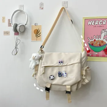 Borsa a Tracolla Casual, Ampia Capacità con Cinghia Larga, Borsa Unisex Trendy per Scuola, Viaggi e Uso Quotidiano