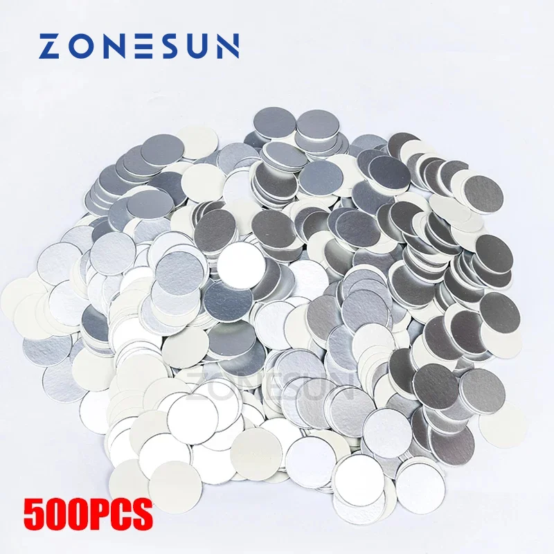 

ZONESUN For induction sealing customized plactic laminated aluminum foil lid liners 500pcs for PP PET PVC PS ABS glass bottles