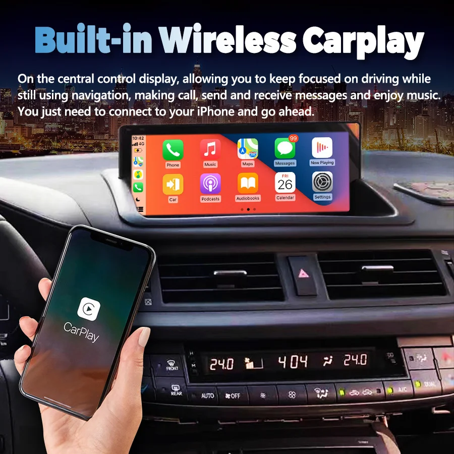 

Автомобильный мультимедийный видеоплеер, экран 10,25 дюйма 1920*720, Авторадио для Lexus Ct200h 2013 Ct200, Android 12, GPS навигатор, CarPlay, головное устройство