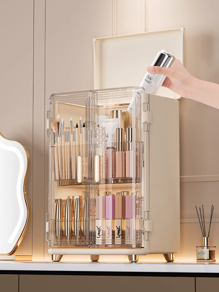 Acrylic Cosmetics Storage Box Large-Capacity Dust-Proof Desktop Dressing Table Luxury Makeup Box