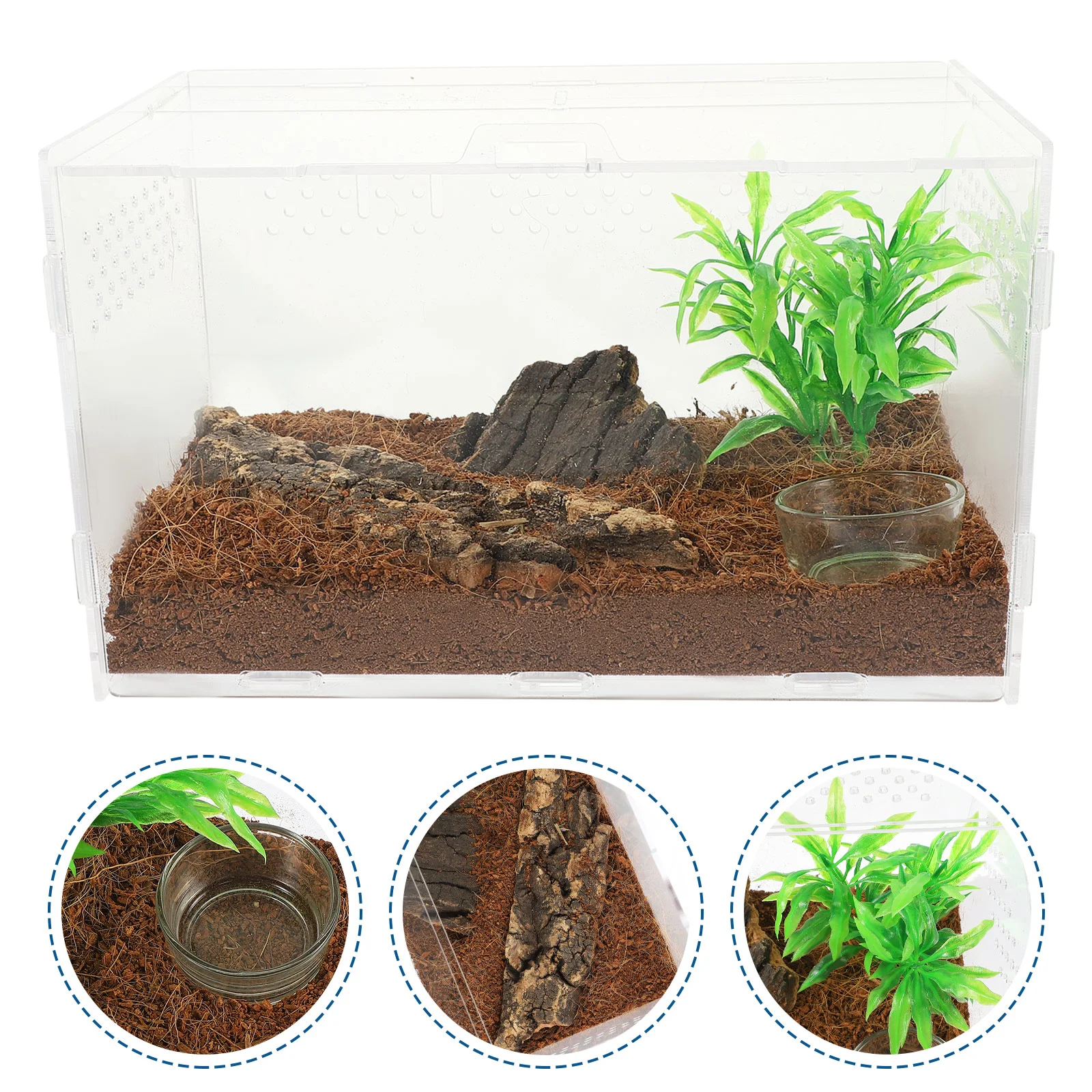 

Transparent Terrarium Lizard Cage Reptile The Fence Acrylic Enclosure Tank Spider