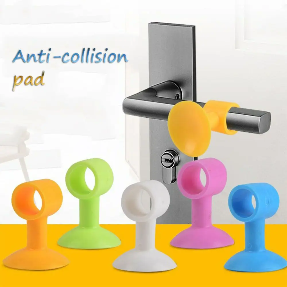 Suction Cup Type Anti-Collision Door Stopper Silicone Door Handle Silence Protection Pad Suction Cup Type Silent Cover
