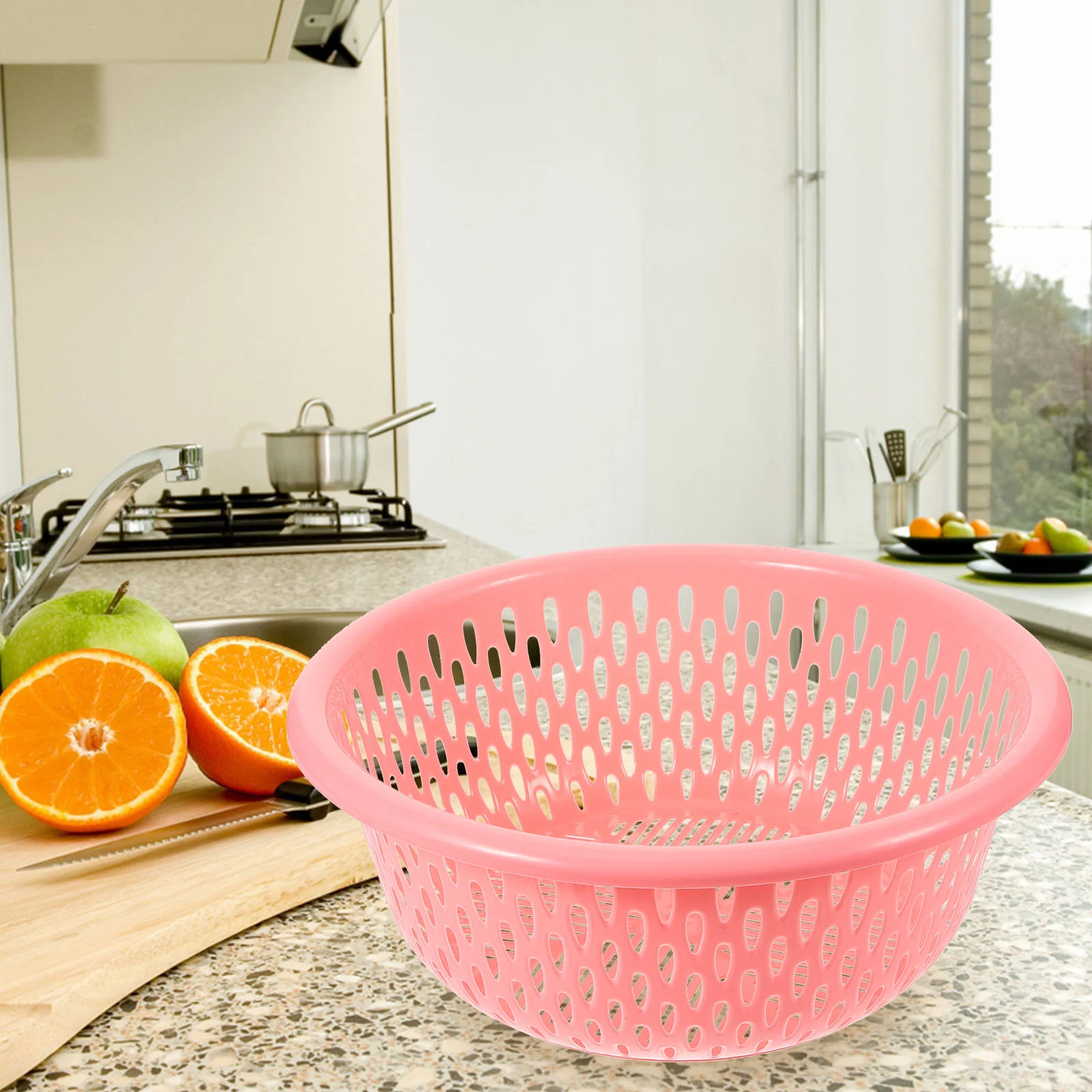 

Colanders & Food Strainers Plastic Three Piece Drain Basket Washing Baskets Fruit Draining
