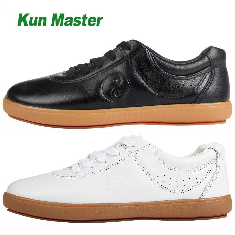 Genuine Leather Tai Chi Shoes Premium Cowhide Kung Fu Sneakers for Men & Women Comfortable Traditional Martial Arts Footwear