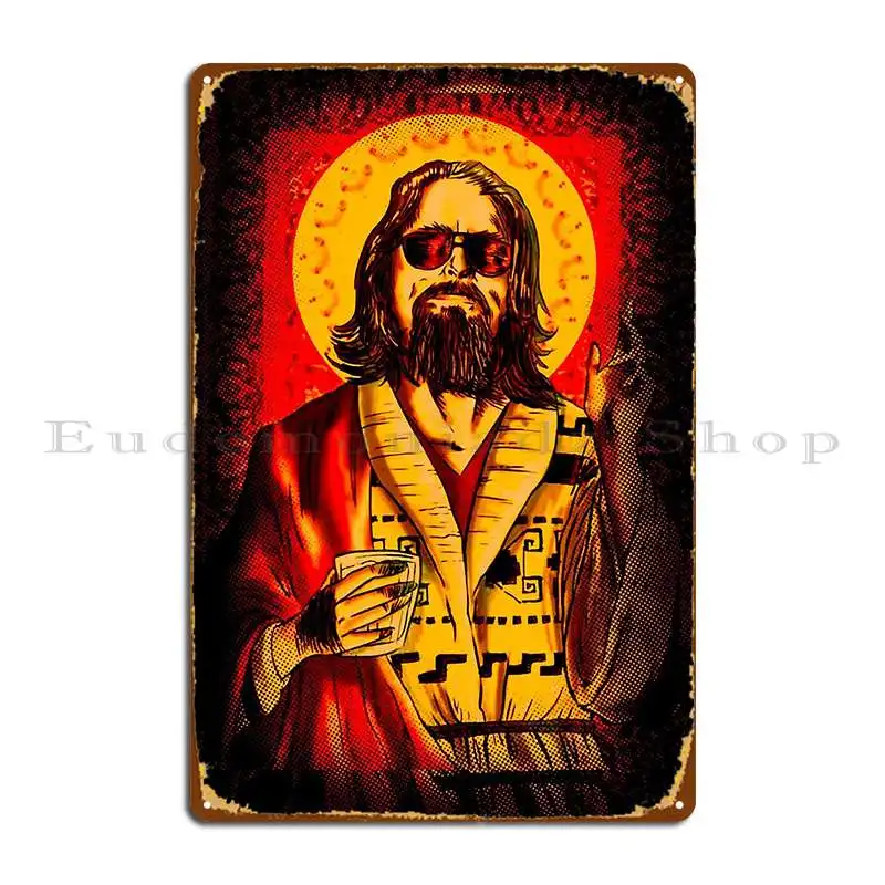 

Большой металлический знак Lebowski, клубный гараж, персонализированный Настенный декор, кинотеатр, жестяной знак, плакат