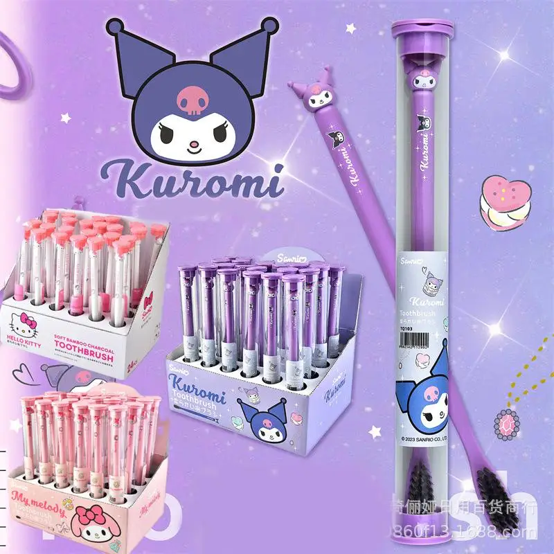 

Милые Sanrios HelloKitty Kuromi Mymelody Cinnamoroll зубная щетка мультяшный милый портативный Путешествие Девочка подарок на день рождения для детей