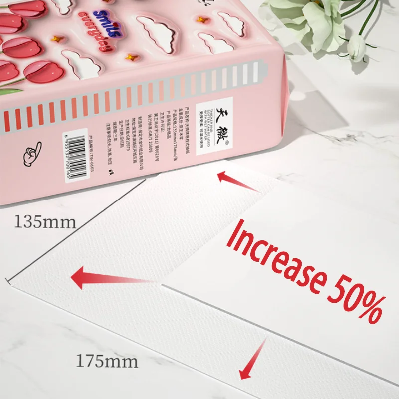 7pcs Hanging Drawing Paper Wooden Pulp Tissue Netflix Model Toilet Paper Large Size Facial Tissue Bottom Drawing