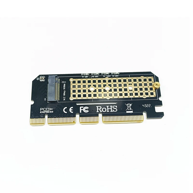 새로운 NVME PCIE 어댑터 PCI Express 3.0 X4/X8/X16-M 키 M.2 NVME 라이저 확장 카드 지원 2230 2242 2260 2280 M2 SSD 마이닝