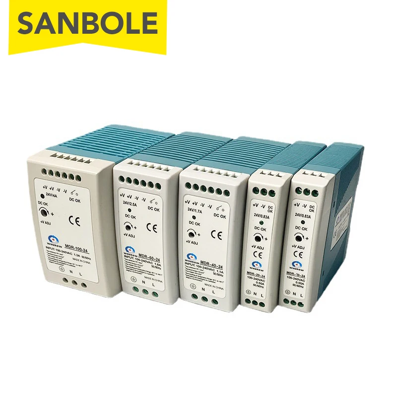 MDR-10W 20W 40W 60W 100W 단일 출력 스위칭 AC/DC 산업용 미니 Din 레일 전원 공급 장치 스위치 5V 12V 15V 24V 36V48V 소스