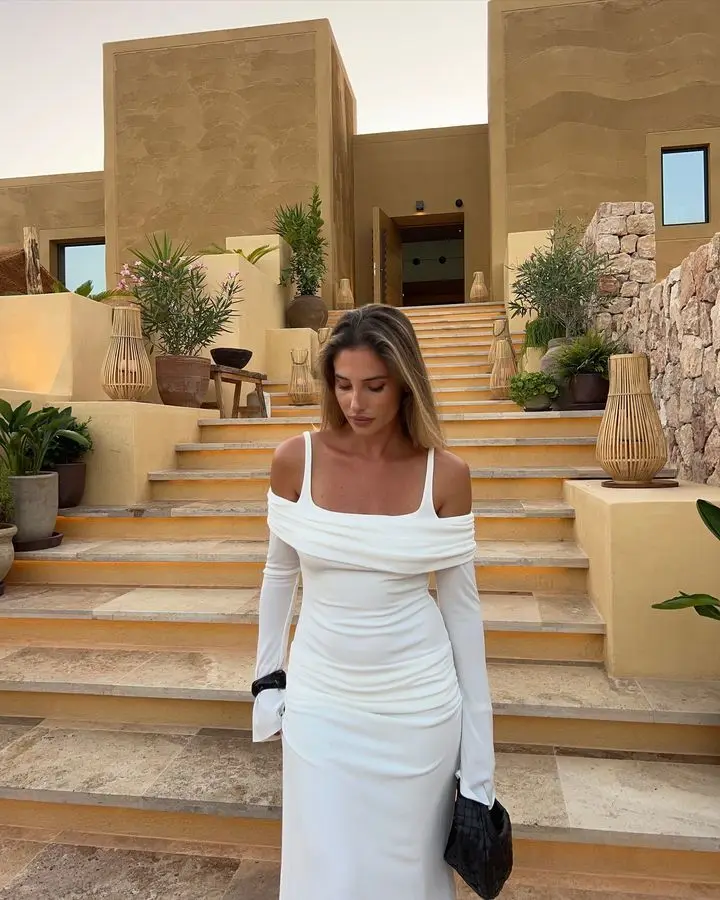 Elegant Long Sleeved Bodycon Party Evening Dress For Women Double Layered Tight Female Vestido Autumn New Clothing