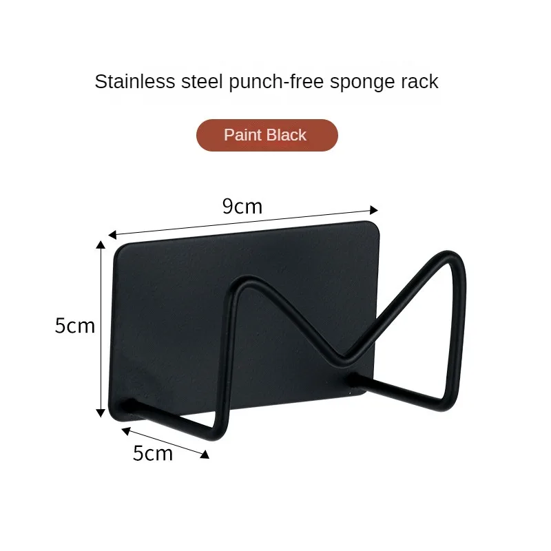 Sponge Holder Self Adhesive Kitchen Accessories Drainer Rack Stainless Steel Kitchen Organizer Storage Shelf Cutting Board Hook kitchen storage rack,sink sponge holder,sponge rack,detergent sponge rack