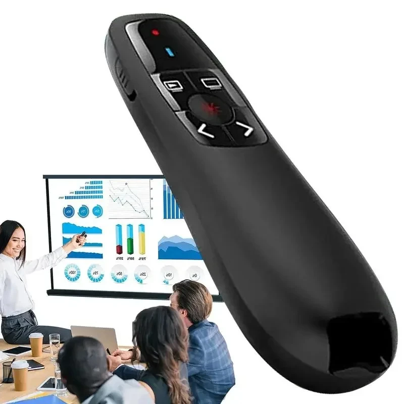 Projector Remote Control New PPT Slide Advancer Pen 2.4GHz Wireless Powerpoint Pen Presentation Clicker USB Remote Control F-lip Presenter Pointer