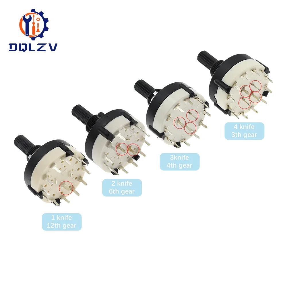 RS26 1 Pole Position 12 Selectable Band Rotary Channel Selector Switch Single Deck Rotary Switch Band Selector