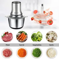 Hachoir à viande électrique multifonction 800W 3L, robot culinaire, broyeur de cuisine en acier inoxydable, hachoir à légumes, trancheur, maison 3