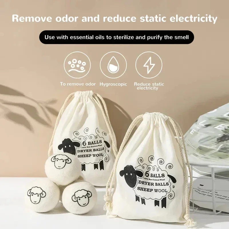Wool Drying Balls Reusable Softener Clothing 5cm Drying Kit Balls Practical Household Washing Wool laundry ball