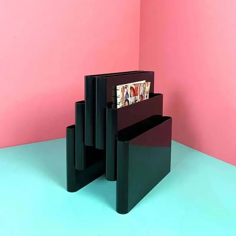 

Nordic Bookshelf with Portable 6 Pockets Mid-Ancient Floor Magazine Rack Ins Decoration and Magazine