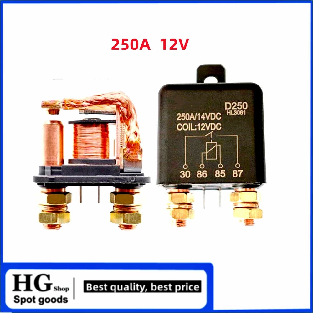 고전류 자동차 릴레이, 200A, 120A, 200A, 250A, DC 시동, 12V, 24V 배터리 전원 공급 장치 수정, 장시간