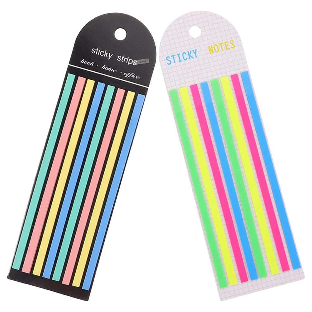

2 Books of Colored Bookmarks Reading Notebook Tabs Portable Reading Strips Colorful Reading Strips