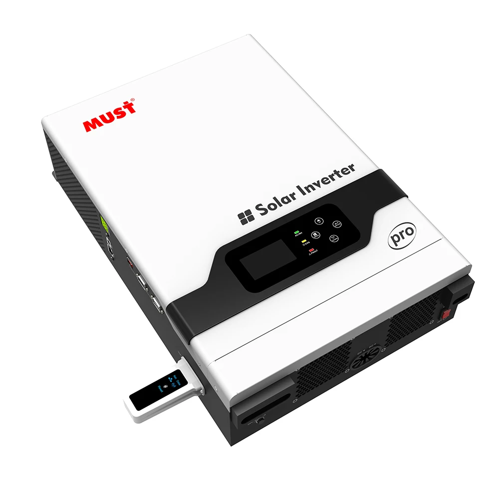 

MUST PV1800 PRO 3KW PV Input 450V 3000W Off Gird Hybrid Solar Inverter MPPT 80A Charge Controller With WiFi