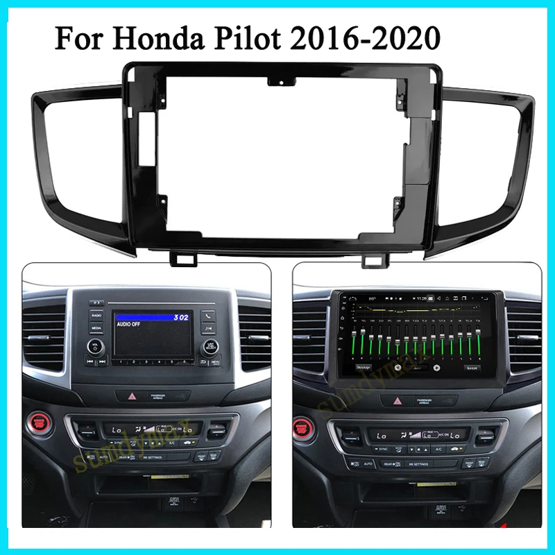 

10,1 дюймовая 2din Автомобильная Рамка адаптер для Honda Pilot 2016 2017 2018 2019 большой экран Android Радио Аудио приборная панель комплект