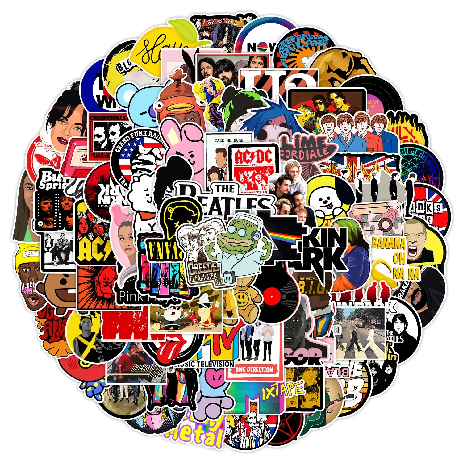 

100pcs Music Graffiti Car Phone Computer Decoration Waterproof Creative Children Cartoon Stickers
