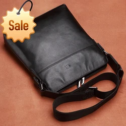 Bolsa de ombro do homem único saco completo do couro dos homens de negócios mochila lazer pequeno saco de couro ipad saco de escritório