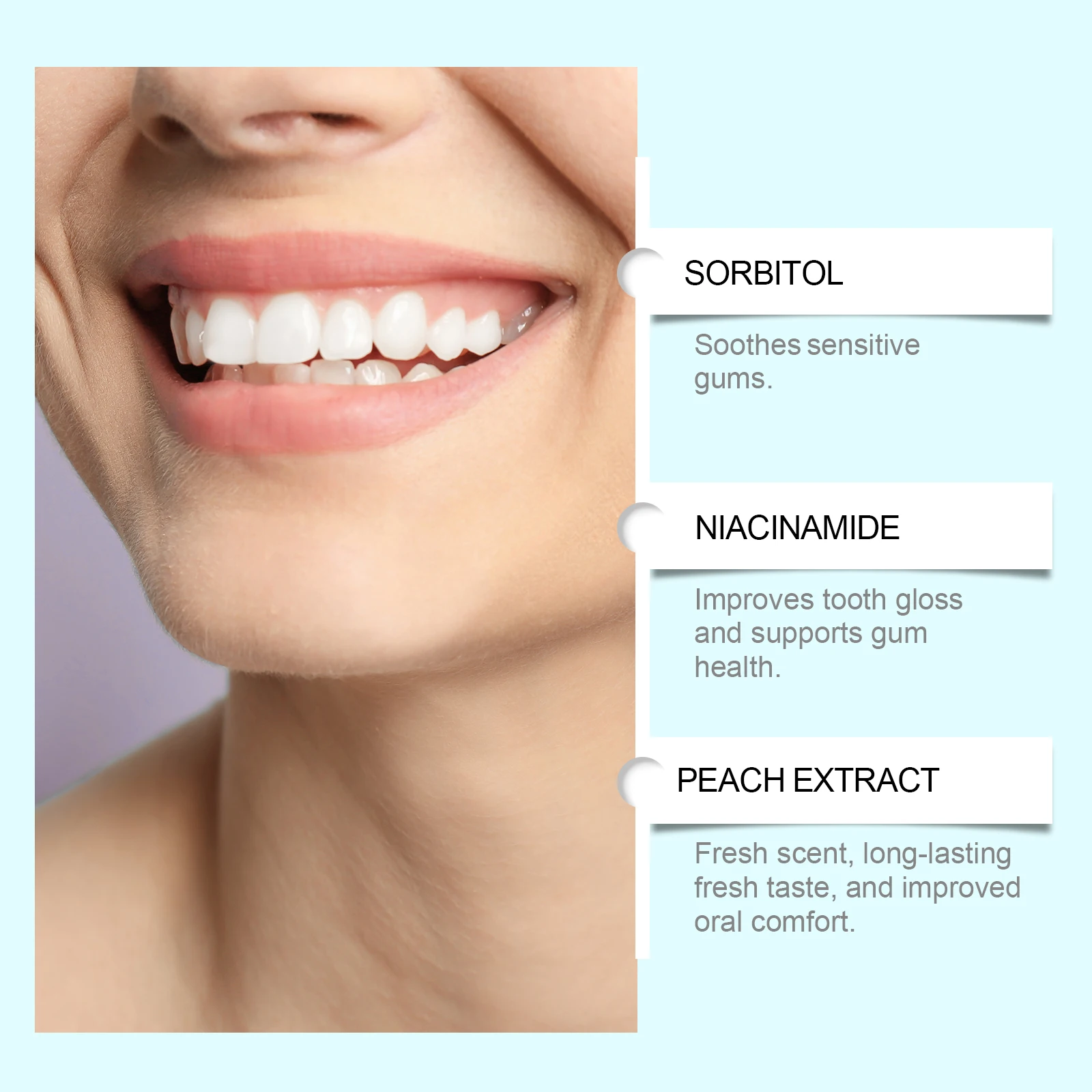 Niacinamide Whitening Toothpaste Dental Stains Removing Prevent Bad Breath Oral Cleaning Refreshing Reduces Plaque Toothpaste