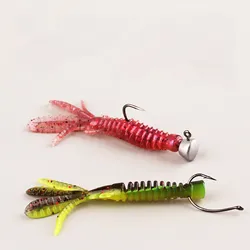 Fishing Lure Float Shrimp Soft Bait Drop-shot Ned Rig Worm Artificial Lures 6cm 7cm Add Salt Fish Attractant Lot 8 Pieces Sale