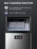 V2.0 Commercial Ice Maker,100 lbs,2-Way Add Water,Under Counter Ice Maker Self Cleaning,Ice Machine with 24 Hour Timer,33 lbs 5