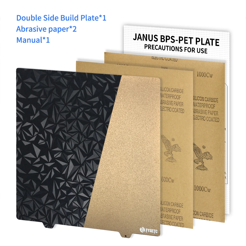 Fysetc-janus Plate Double Side Build Plate Pet Liso e Textura Folha de Aço Pei para Voron 2.4 Ender Plus Prusa Mk4 - Imagem 4
