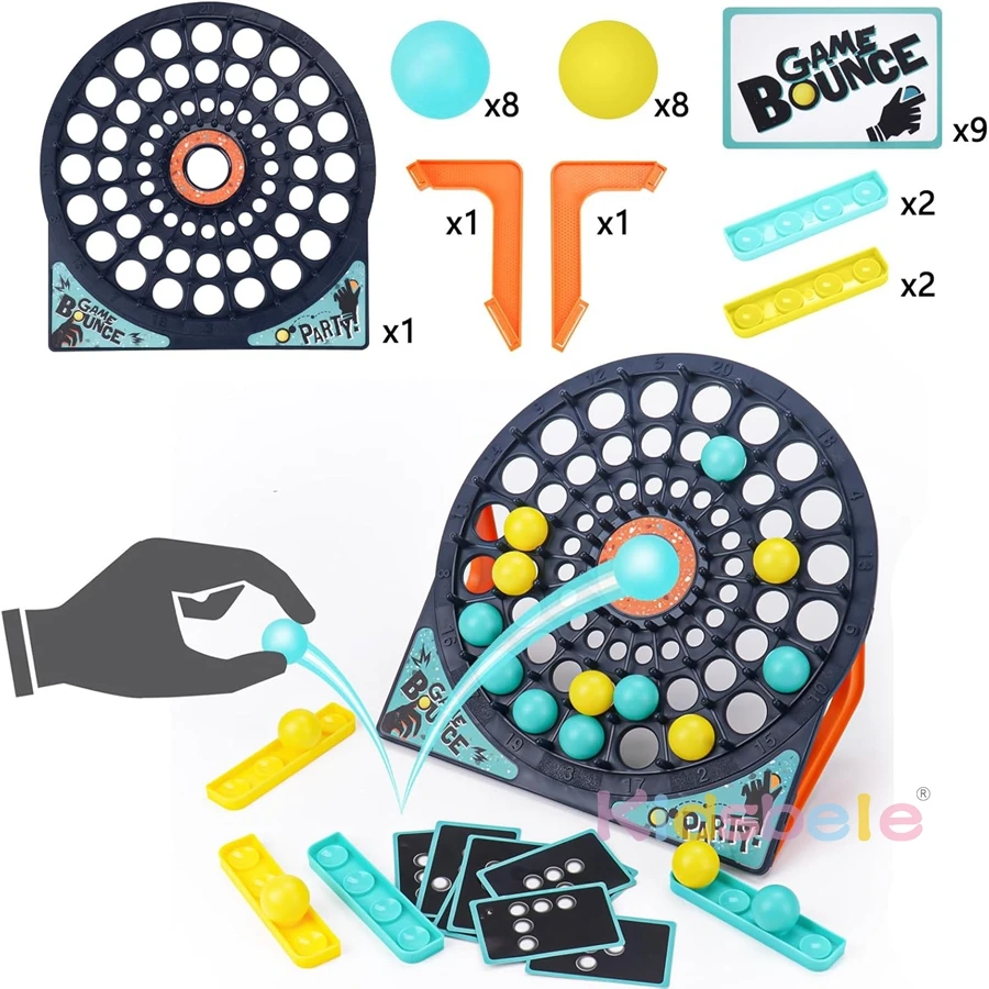 Family Party Gifts Kids Bounce Ball Toy 3D Interactive Desktop Toy Jumping Connect Ball Puzzle Board Game Parent-child Game Set 2