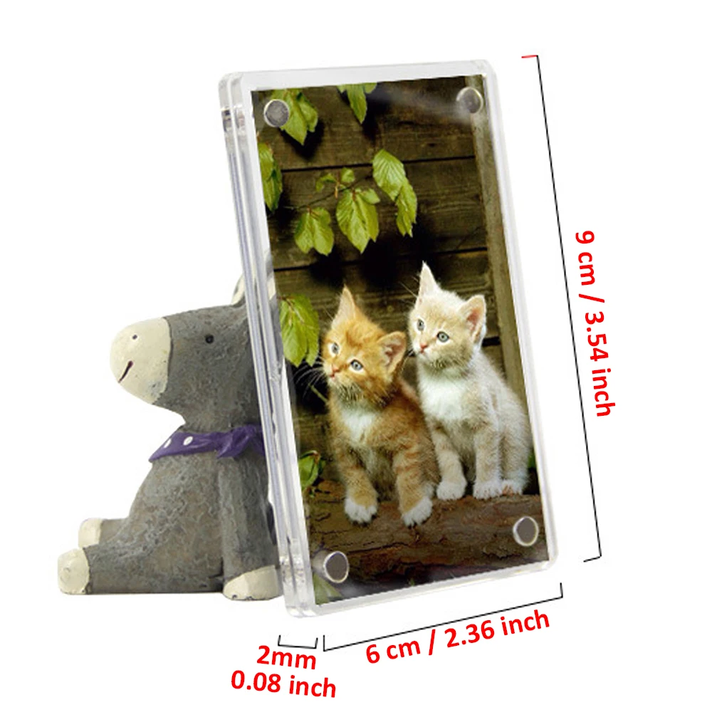Instant film paper magnet photo frames 1-10 Pack 3 inch acrylic fridge magnetic 2 sided photo frame for Fujifilm Instax Mini 12 SE 40 Evo Liplay mini film photo paper
