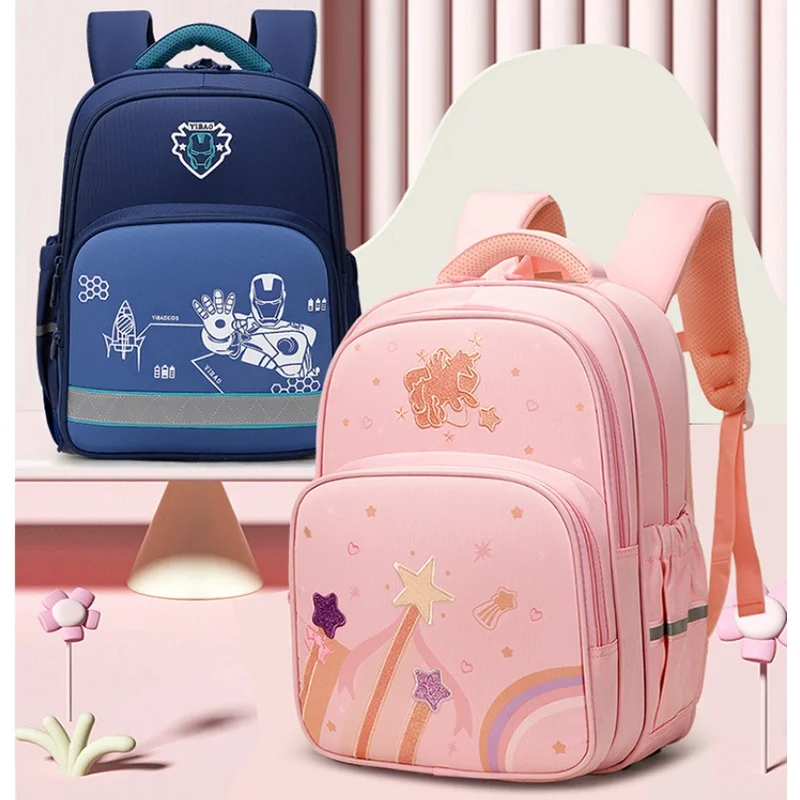 Girls Boys Cute Meteor Star Large Capacity Backpacks New Grade 1-6 Children Primary School Students Fashion Schoolbags All-match