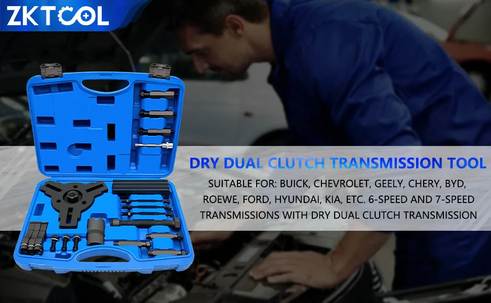 25-teiliges Werkzeugset zur Demontage und Montage von Trockenkupplungsgetrieben für Ford, Buick, Chevrolet, Hyundai, Kia, DSG – Detail 1