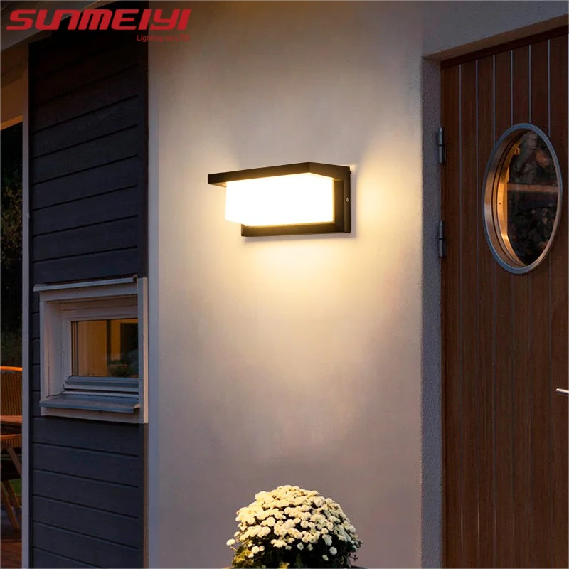Led Wall Lamp LED Outdoor Wall Lamp Waterproof Garden Courtyard Villa Simple Landscape Lamp Modern Balcony ABS Wall