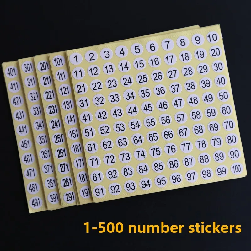 Number Stickers Digital Labels Non-Drying Glue Nail Art Clothes Size ...