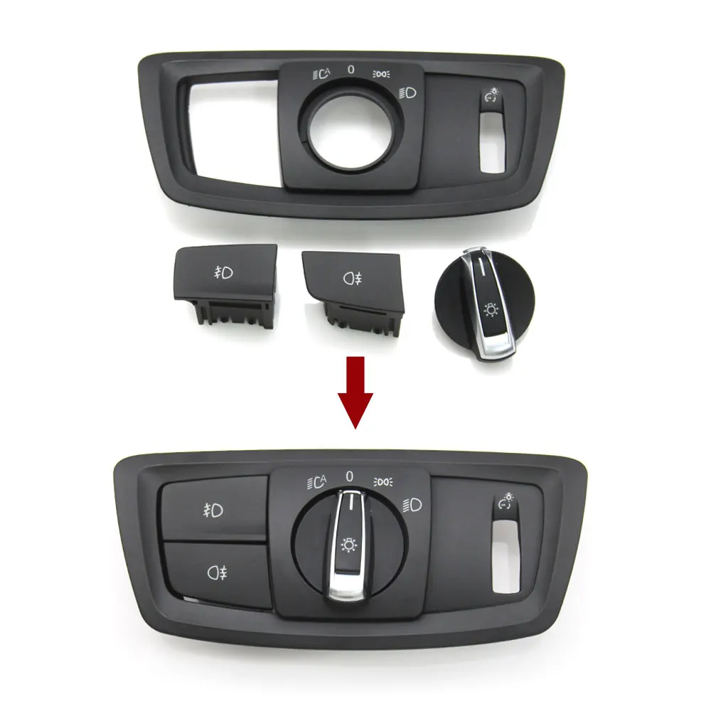 Auto Scheinwerfer Schalter Panel Scheinwerfer Dreh Vorne Hinten Nebelscheinwerfer Taste Abdeckung Für BMW 1 2X1X2 Serie f20 F21 F48 F49 F22 F23 F39 – Detail 7